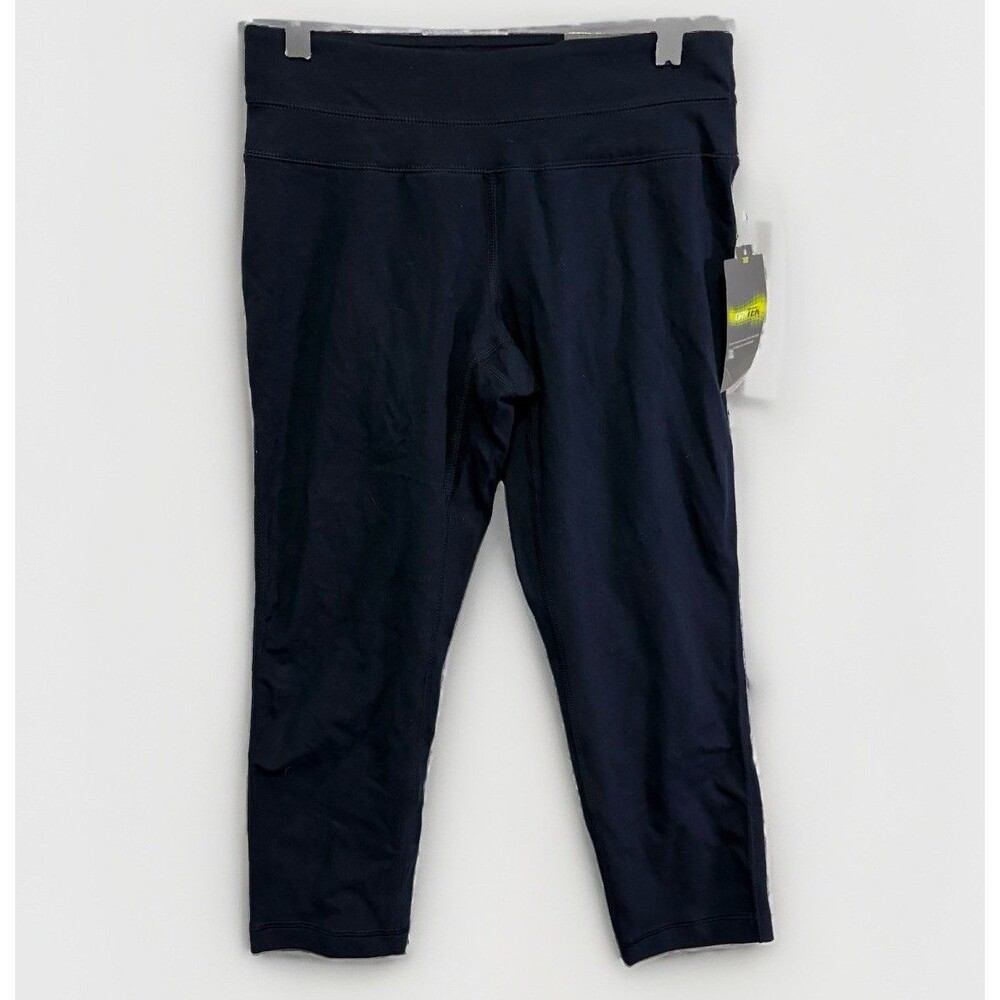 Tek Gear DRYTEK Women's Capri Pants Small Navy Stretch Moisture Wicking Athletic